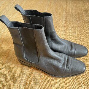 Christy dawn Chelsea Black Leather Ankle Boots 10